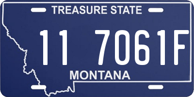 MT license plate 117061F