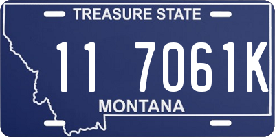 MT license plate 117061K