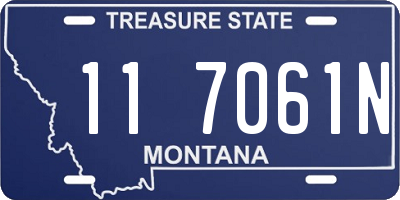 MT license plate 117061N