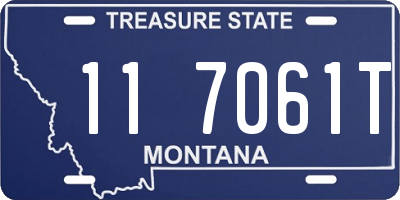MT license plate 117061T