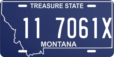 MT license plate 117061X