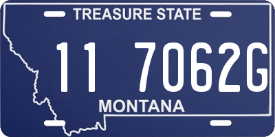 MT license plate 117062G