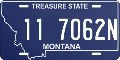 MT license plate 117062N