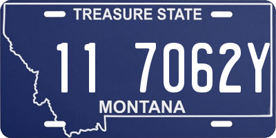 MT license plate 117062Y