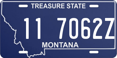 MT license plate 117062Z