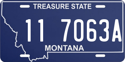 MT license plate 117063A