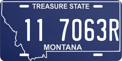 MT license plate 117063R