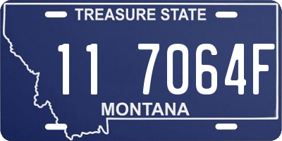 MT license plate 117064F