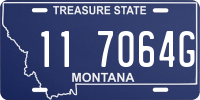 MT license plate 117064G