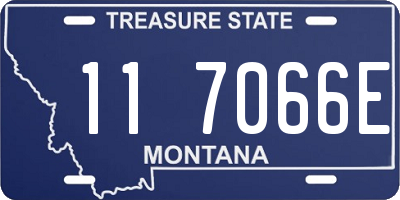 MT license plate 117066E