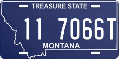 MT license plate 117066T