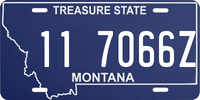 MT license plate 117066Z