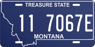 MT license plate 117067E