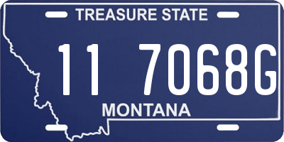 MT license plate 117068G