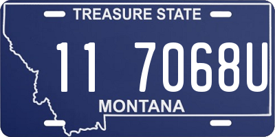 MT license plate 117068U