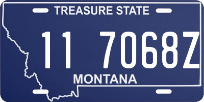 MT license plate 117068Z