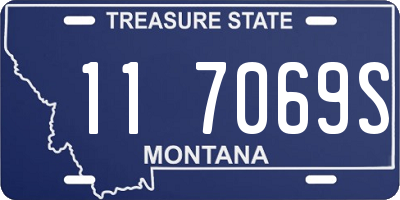 MT license plate 117069S