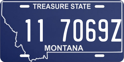 MT license plate 117069Z