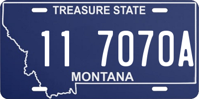 MT license plate 117070A