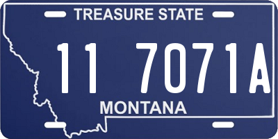 MT license plate 117071A