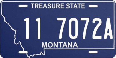 MT license plate 117072A