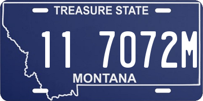 MT license plate 117072M