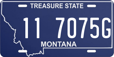 MT license plate 117075G