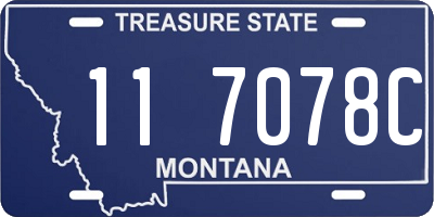 MT license plate 117078C