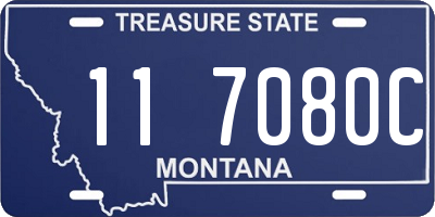 MT license plate 117080C