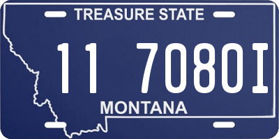 MT license plate 117080I
