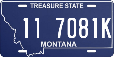 MT license plate 117081K