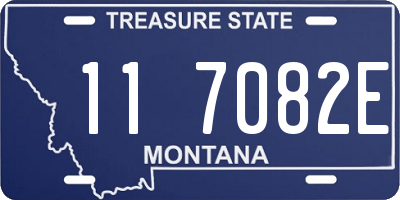 MT license plate 117082E