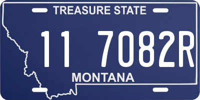 MT license plate 117082R