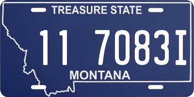 MT license plate 117083I