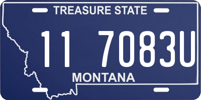 MT license plate 117083U