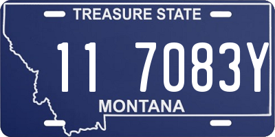MT license plate 117083Y