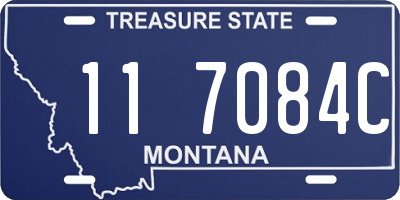 MT license plate 117084C