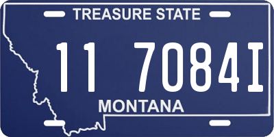MT license plate 117084I