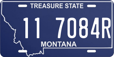 MT license plate 117084R