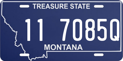 MT license plate 117085Q