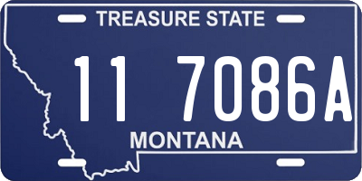 MT license plate 117086A