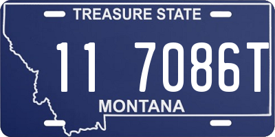 MT license plate 117086T