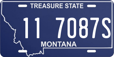MT license plate 117087S