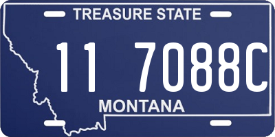 MT license plate 117088C