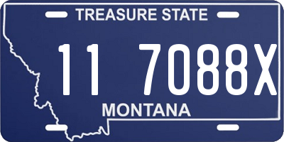 MT license plate 117088X