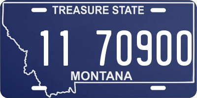 MT license plate 117090O