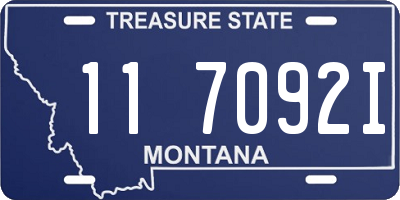 MT license plate 117092I
