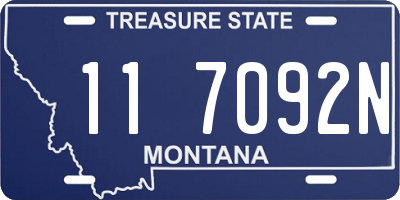 MT license plate 117092N