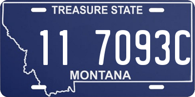 MT license plate 117093C