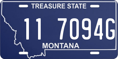 MT license plate 117094G